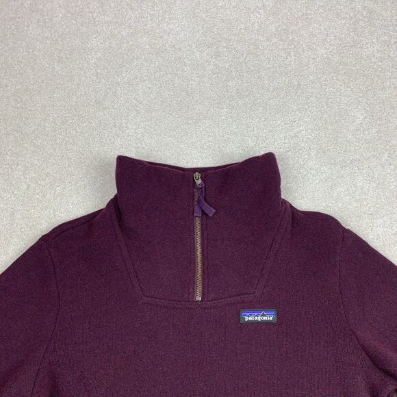 Patagonia Woolie Fleece Sweater Women’s Small Pullover 1/2 Zip Wool Blend - Picture 9 of 13